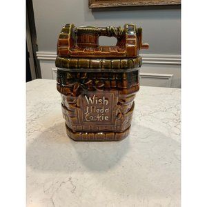 Vintage McCoy Wish I Had A Cookie Wishing Well Ceramic Cookie Jar 9 1/2"